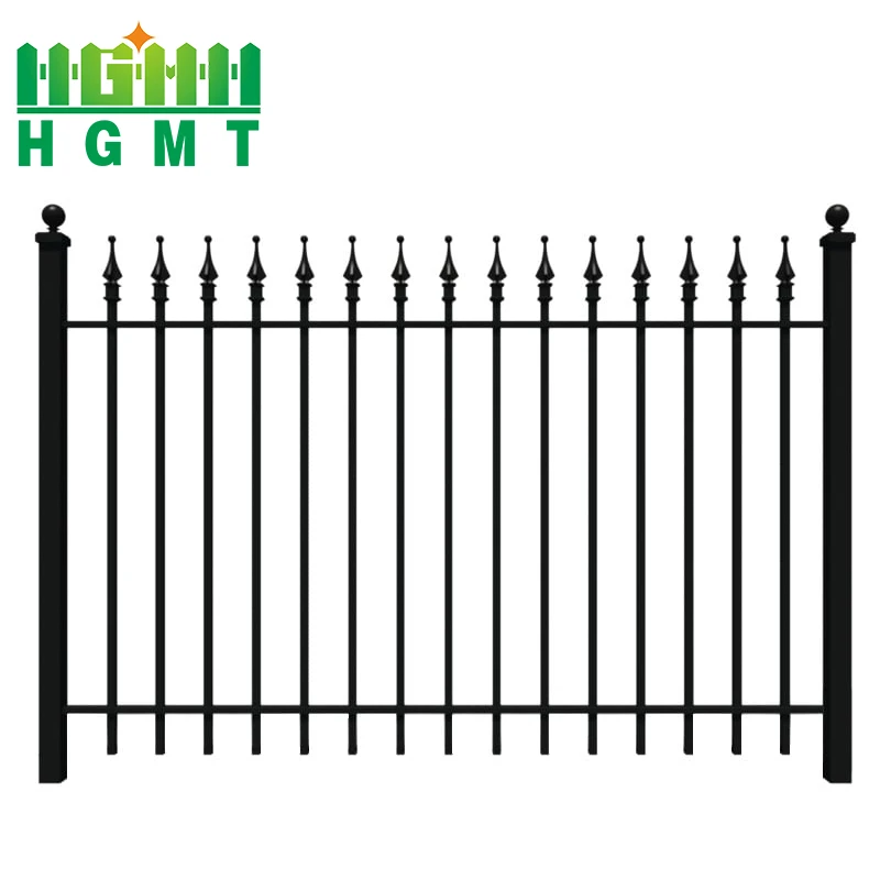Wholesale heavy duty 6ft x 8ft Powder-coated  Ornamental Steel Tubular Fence Panels For Sale