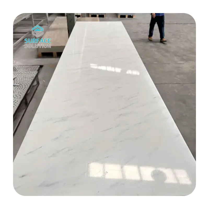 Customize 12mm Acrylic Solid Surface 100% Pure Acrylic Solid Surface for reception counter
