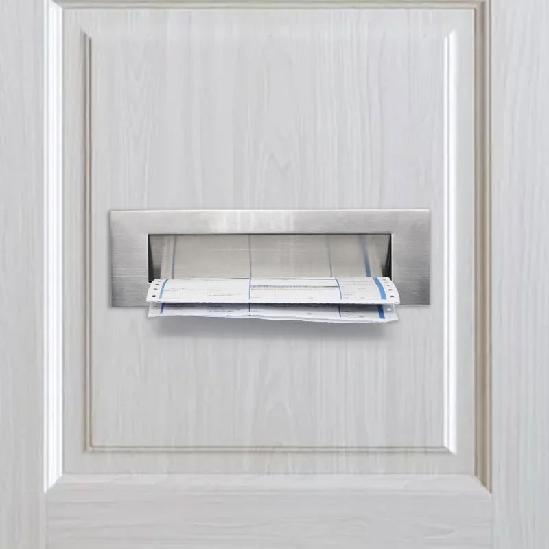 
Postal service security Home use stainless steel install front door letter parcel mailbox slot 