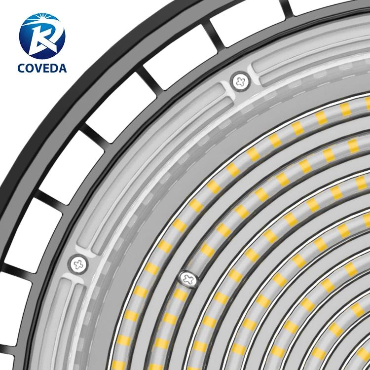 COVEDA High Power LED High Bay Industry Warehouse Die Casting Aluminum Ip66 UFO 100w 150w 200w Led High Bay Light