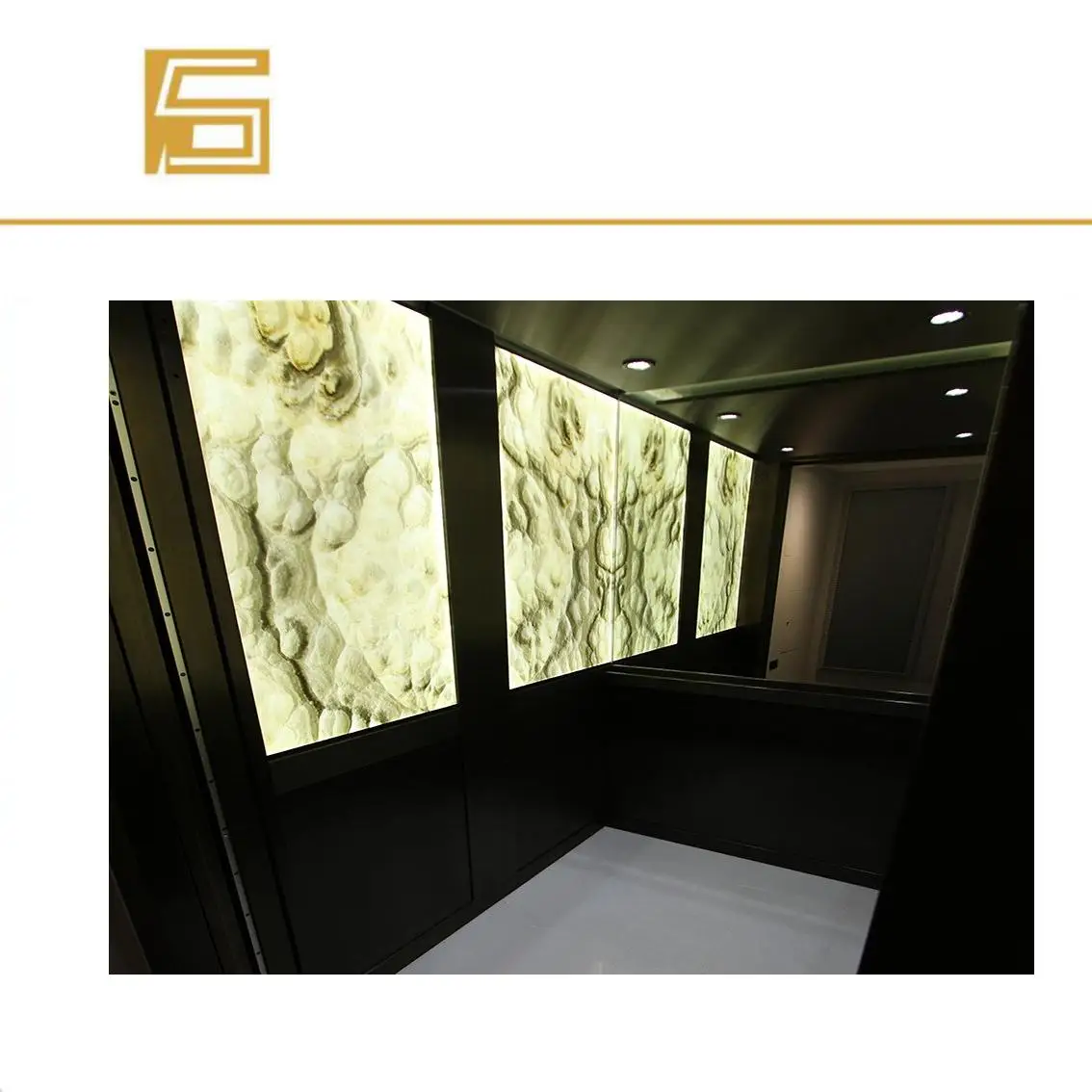 New design stone light led marble stone lumi stone kitchen top with led light