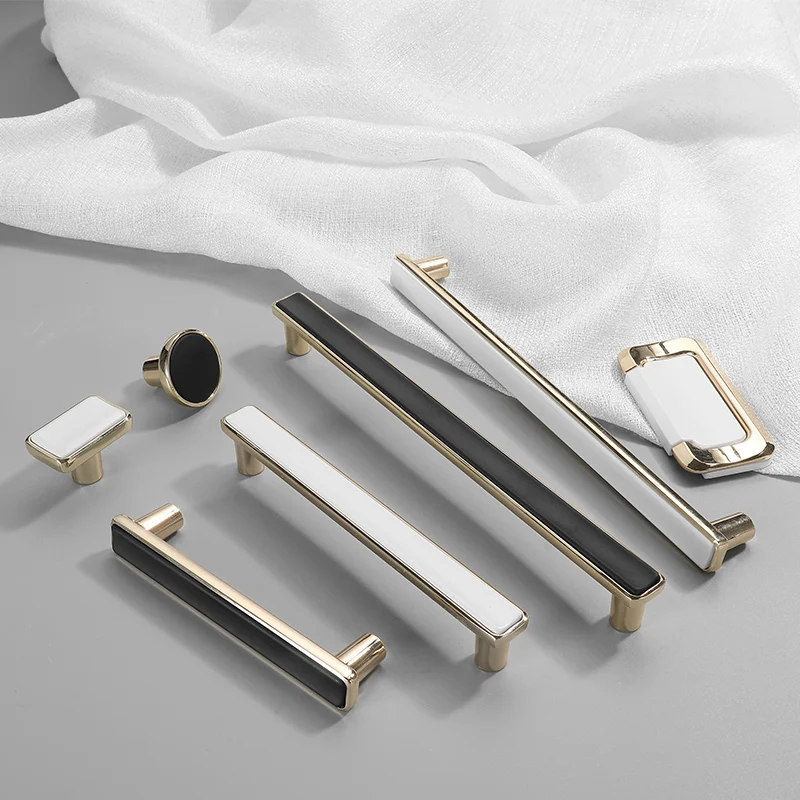 128mm Zinc Alloy White Furniture Accessories Cabinet Drawer Pulls Square Handles Bedroom Furniture Handles And Knobs