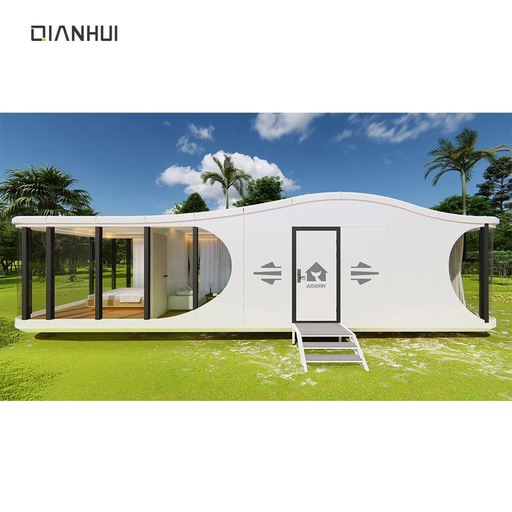 Hot-selling Eco-friendly Tourist Attractions Flexibility Mobile Container Prefab Cabin Four Person apple Cabin Hotel ISO9001