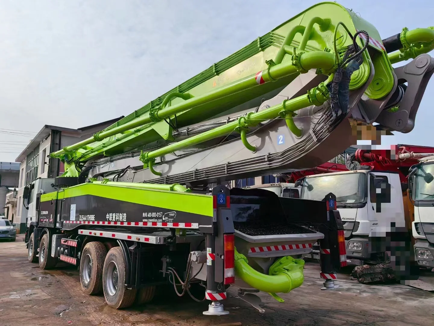 Pump Truck Concrete Boom Pump Machinery Cement Mixer Pumping Mobile Machines Diesel