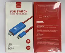 Кабель-адаптер для преобразования USB Type-C в 4K HDTV для переключателя Nintendo, ТВ, мобильного компьютера, HD, линейный проекционный конвертер с линейным экраном