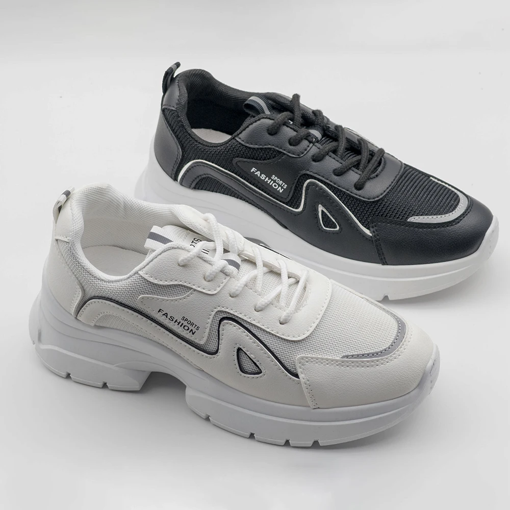 KH Factory INJECTION Shoes Chunky Sneakers Casual Fashion High Quality White Platform Lace-up Shoes For Women Classic