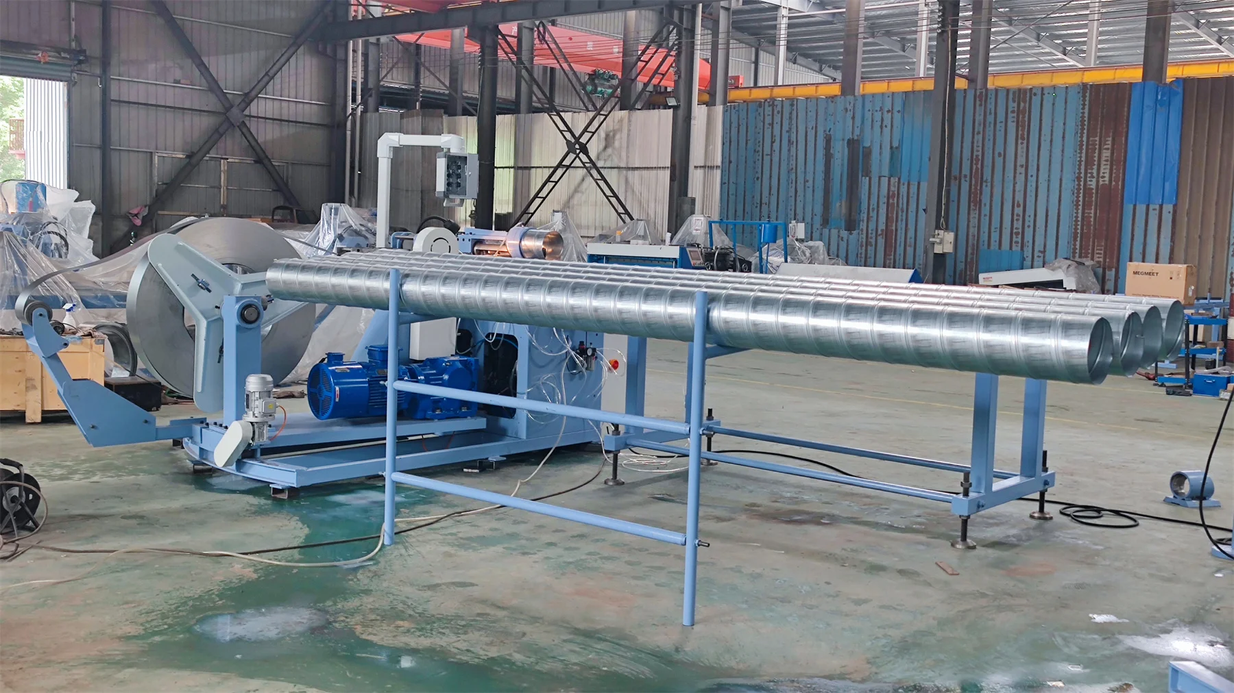 Automatic Spiral Air Duct Making Machine, Round Ventilation Pipe Former, Galvanized Wind Conduit Maker without Expanded Wings
