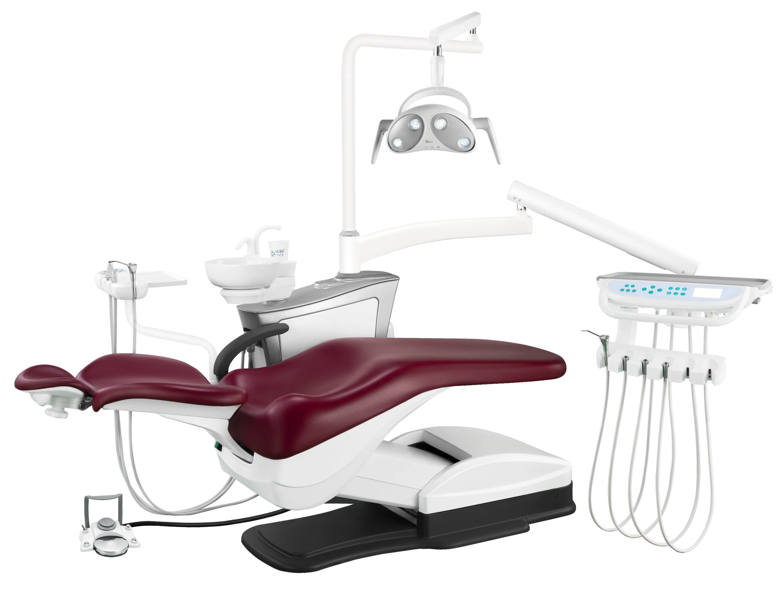 Inductive Control Dental Lamp With Memory Positions Warm Water Supply System Detes Dental Chair TS-8830 STANDARD