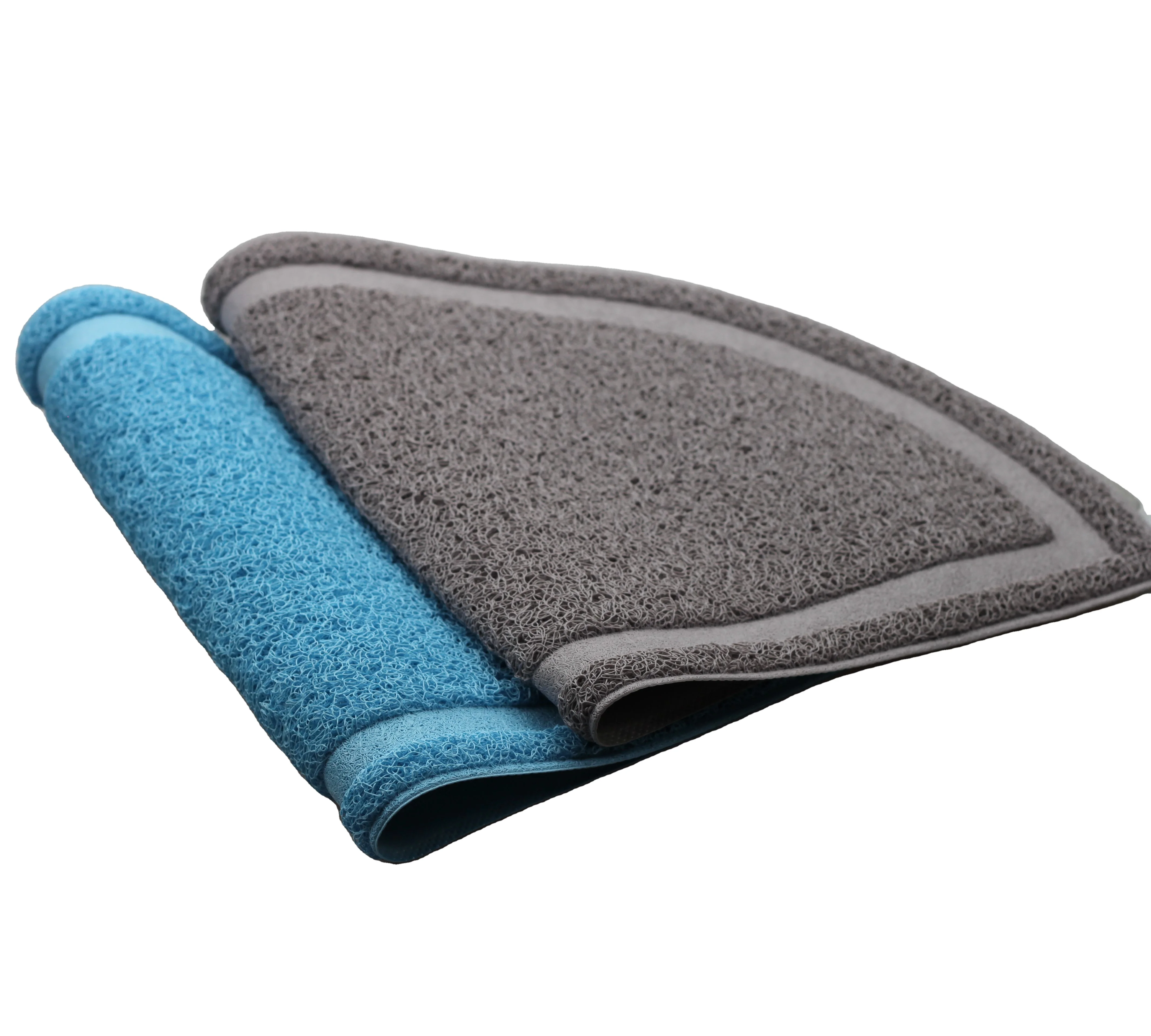 High quality anti slip waterproof large pet pvc coil trapper toilet mat pet cat litter mats cat litter trapping mats