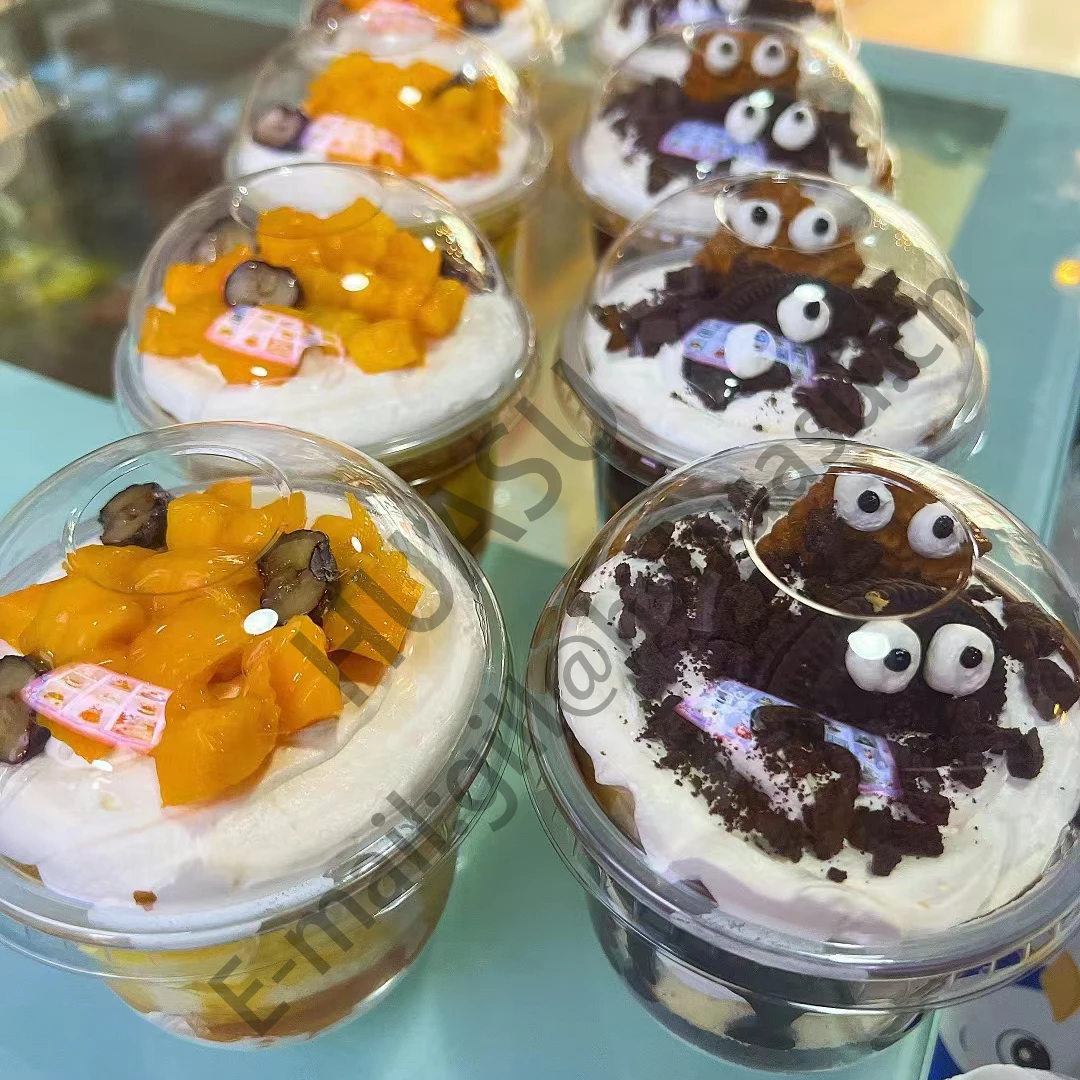 Clear Plastic Parfait Cold Cups with Lids for Yogurt Fruit Dessert Cups with Insert Pudding Ice Cream Yogurt Cup With Lid