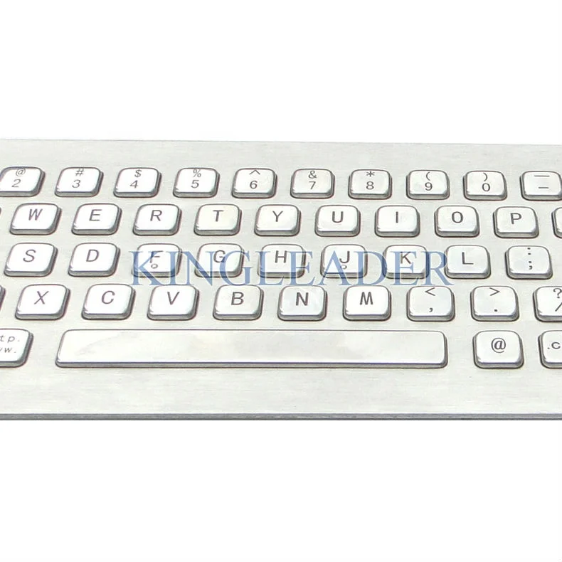 Metal kiosk keyboard with trackball and USB/PS2 interface