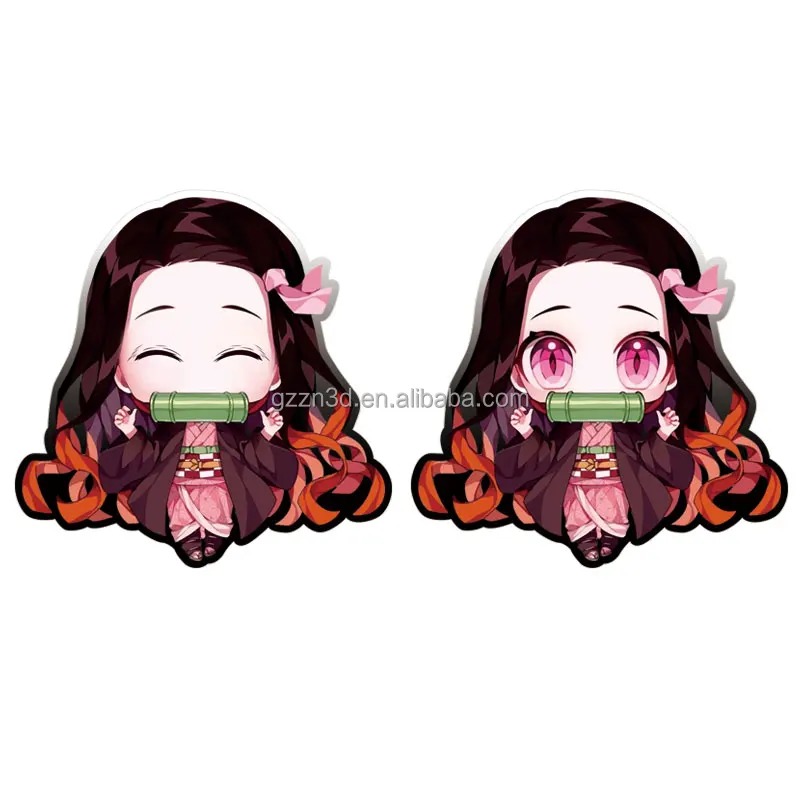 Демон убийца аниме Peeker Стикеры из водонепроницаемого материала в стиле аниме линзовидные наклейки аниме движения наклейки