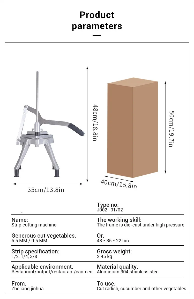 Manual Hand Vegetable Food Chopper Commercial Vegetable Slicer Tools Potato Stainless Steel Cutter