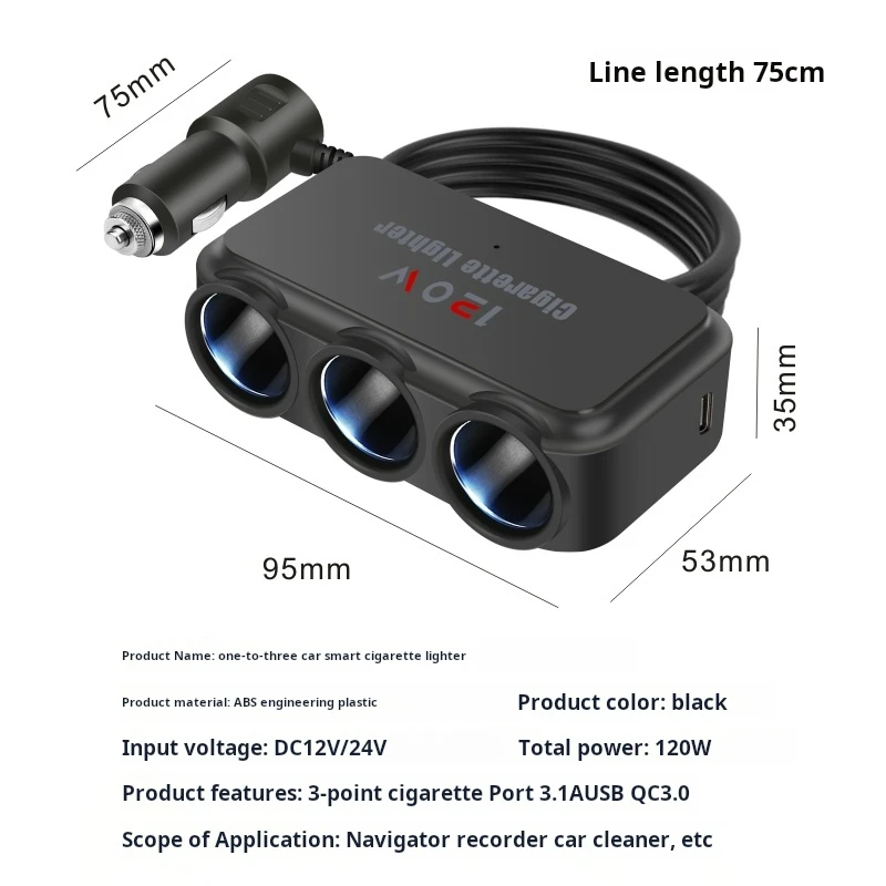 Multifunctional Wholesale Car Charger Cigarette Lighter Intelligent Best Cigarette Lighter