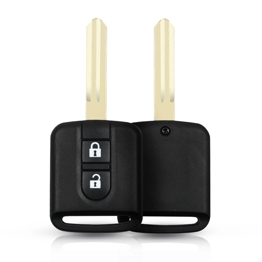 KEYYOU Remote Key Shell for Nissan Pathfinder Qashqai Micra Navara Almera Note 05-14 Replacement Case Fob 2 Button Car Key