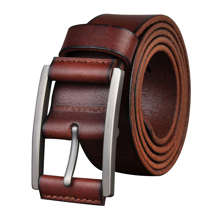 L.Poisson Top Grain Cow Leather Unisex Belt China Factory Classical Style Belts
