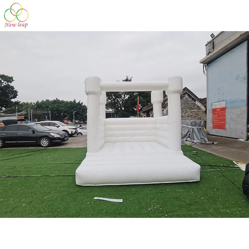 small inflatable bouncer white jumping castle for wedding party