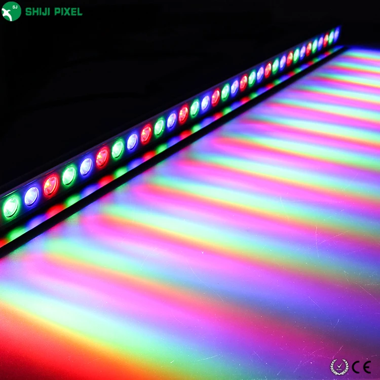 New Product High Quality 24V IP67 Waterproof Facade Lighting DMX DMX512 RGB Washer 36W 36x1W Outdoor Linear LED Wall Washer