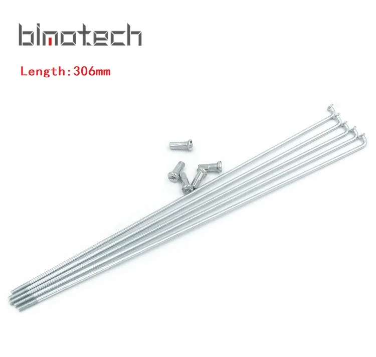Factory sell UCP 14G steel 306mm bike spokes and nipples