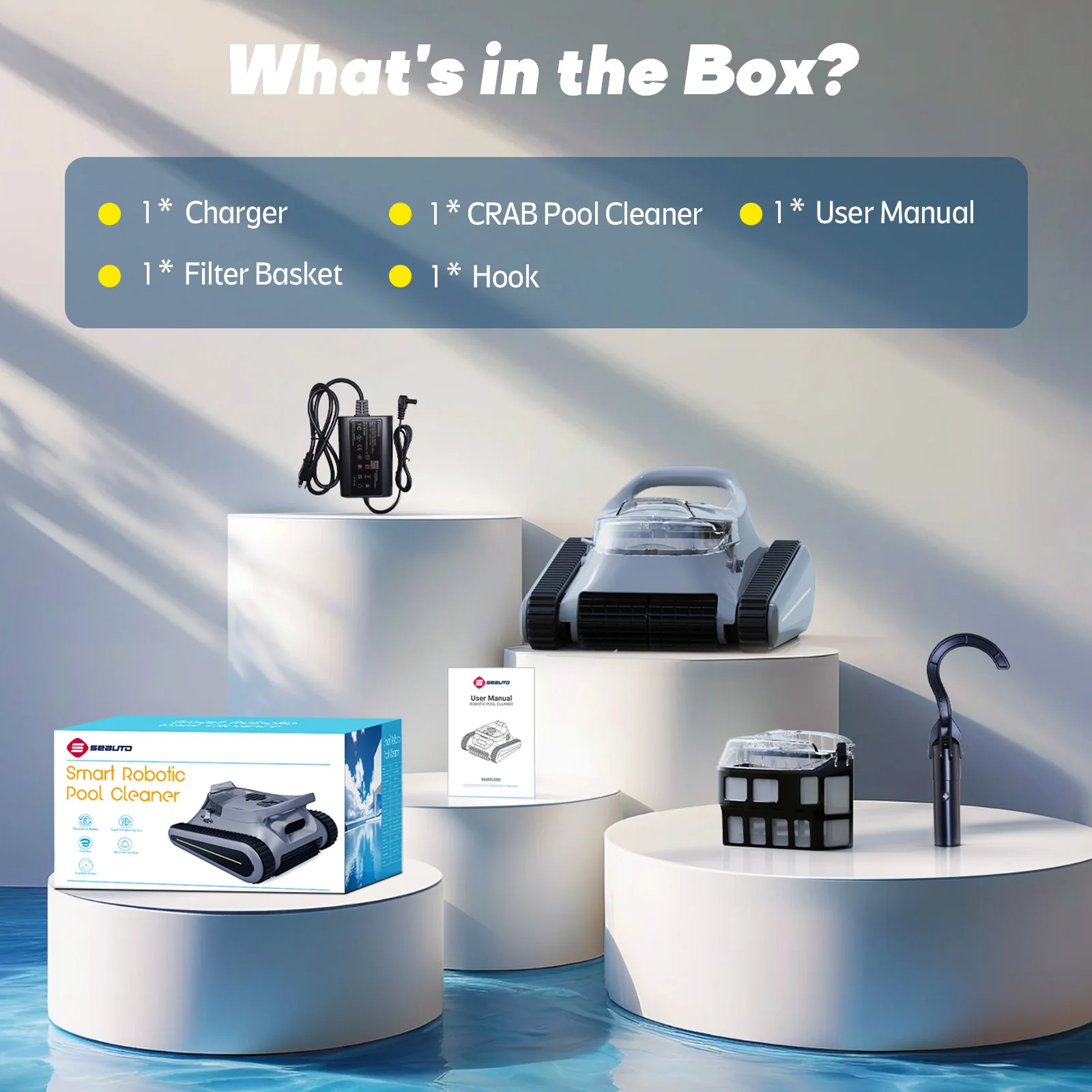 IP68 Waterproof Upgrade Newest Washing Climbing Wall 1.5 Hours Working Time Cordless Floating Used Cleaner Swimming Pool Robot