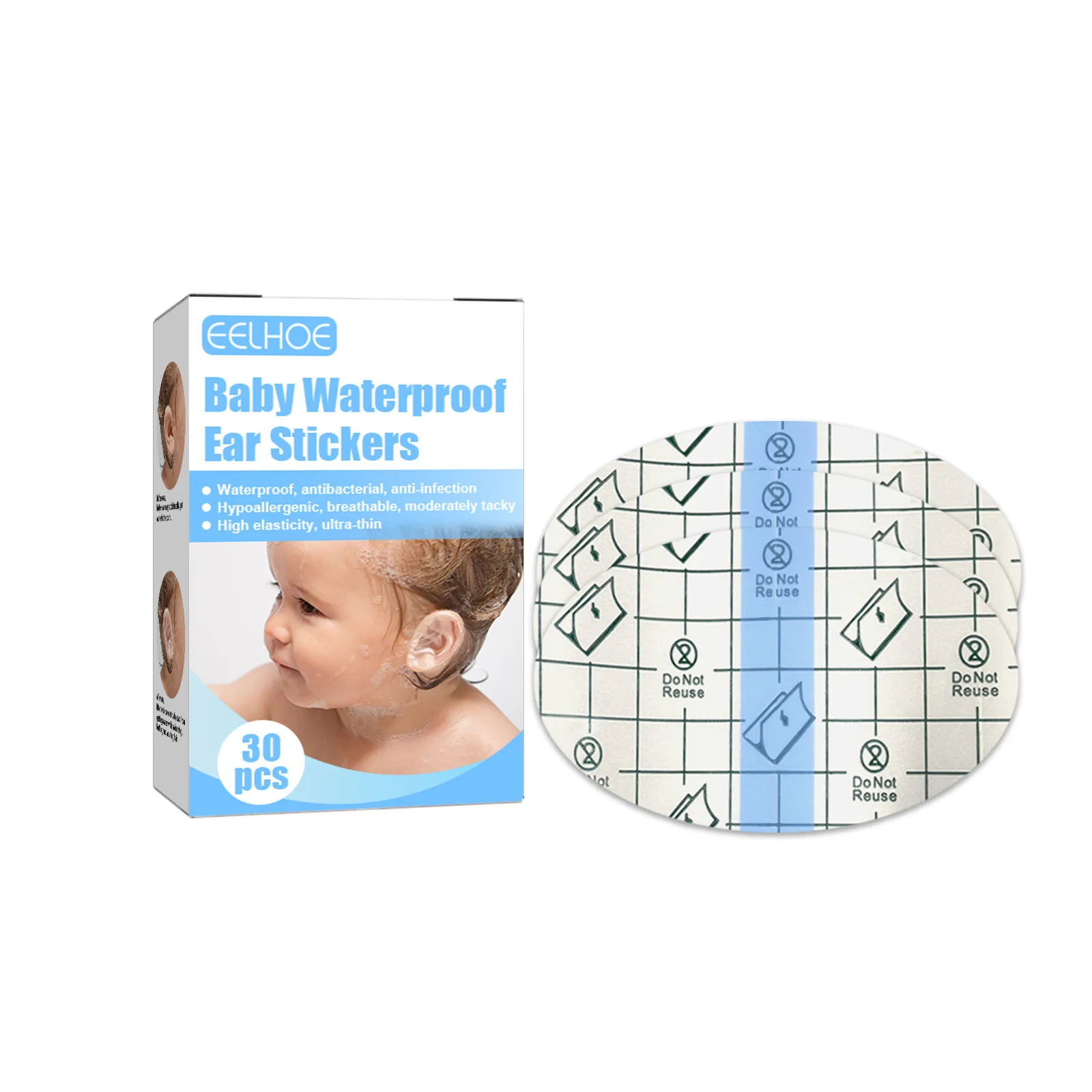HM4773 New Arrival Baby Waterproof Ear Stickers Effectively Prevent Baby Ears From Getting Water While Swimming Bathing and Wash