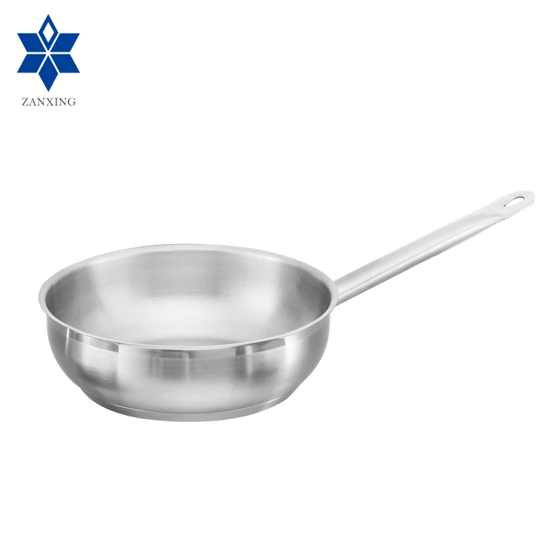 Full Induction Frying Pan 304 Stainless Steel Kitchenware Cooking Conical Frying Pan