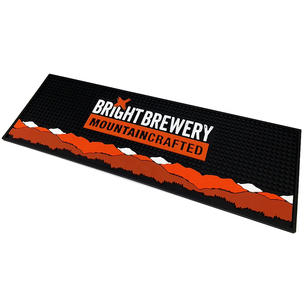 2024 Hot Selling Custom Shaped Pack Rubber Bar Runner Mat Spill Mats Sublimation Printing Bar Mat,Barmat Accessories