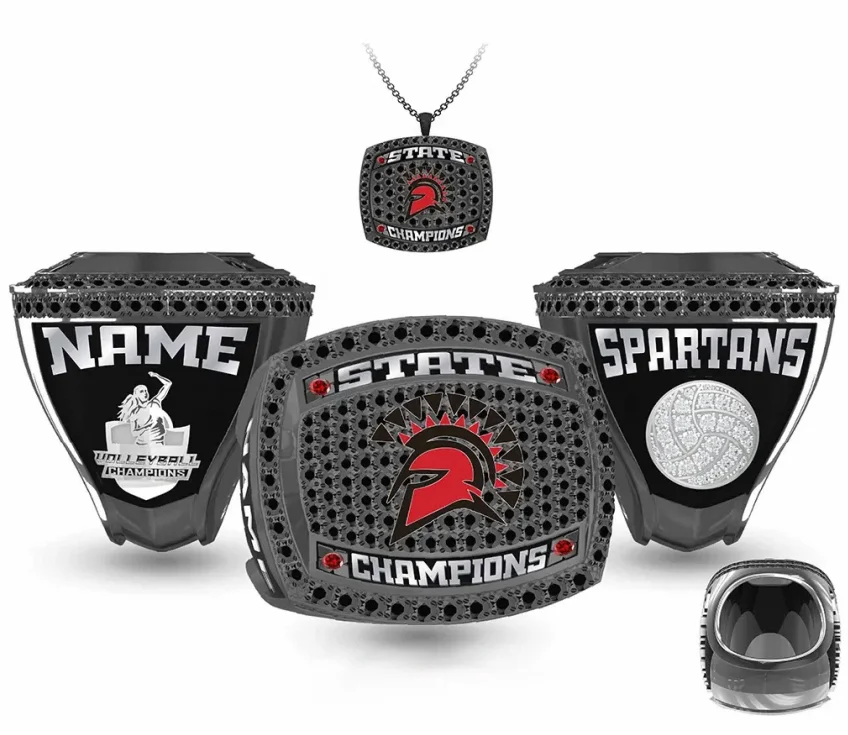 High Quality Custom Team Champions Ring for Basketball Ice Hockey Football Baseball & Softball Heart-Shaped Jewelry for Weddings