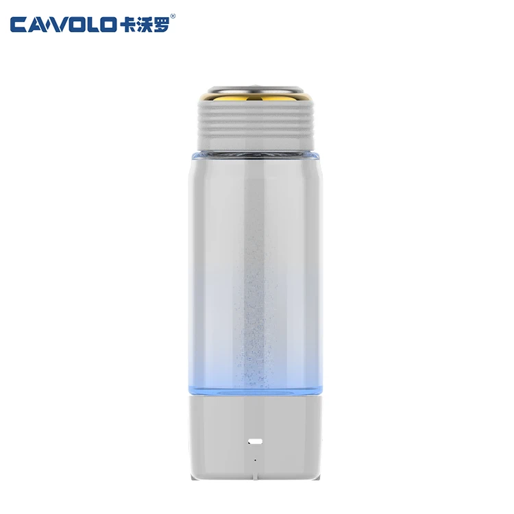 Portable 400ml spe pem tech glass hydrogen water bottle generator 5000 ppb