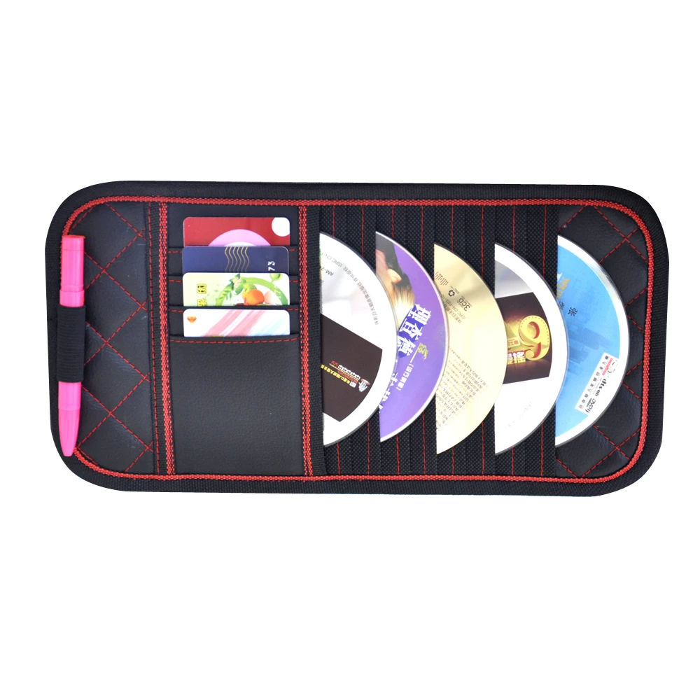 Credit Cards Pockets car vehicle sun visor organiser CD Sun Visor Organizer with 9 CD Slots