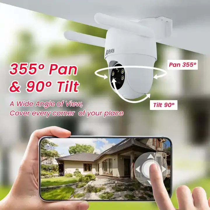 ANRAN 4G Sim Card Solar Camera 3MP Full HD Battery Pir Motion Detection Outdoor Wireless CCTV 4g Network Camera