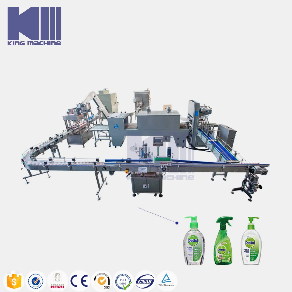 High Accuracy Automatic Liquid Soap Filling Machine Daily Chemical Product Production Line