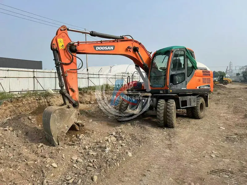 Doosan DX150W-9C used wheel excavator excavadora backhoe in stock secondhand hot sale original secondhand