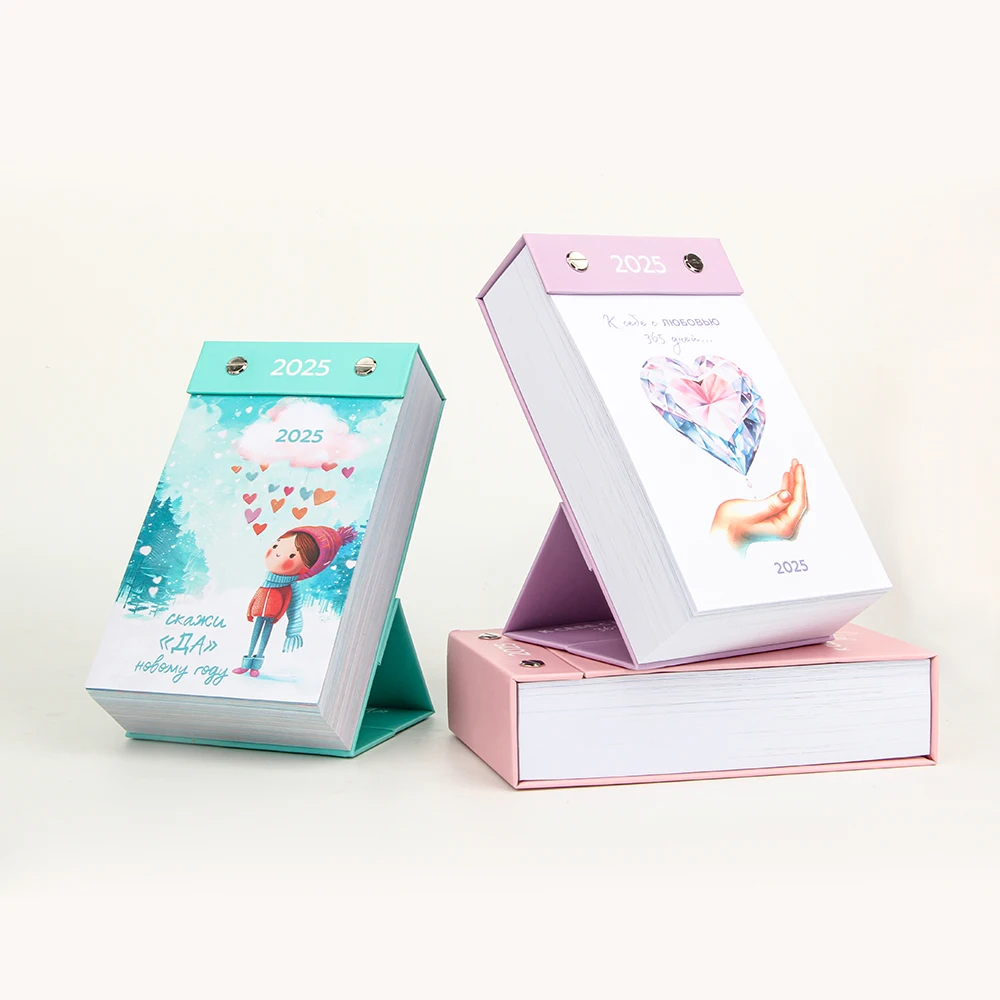 Wholesale Full Color Custom Design 2025 new yearly monthly wall calendar Braille Wall Calendar Printing Logo Style calendar