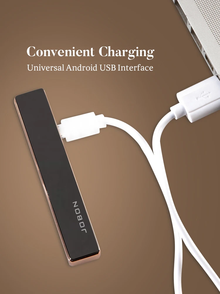  Металлическая зажигалка для сигарет JOBON индивидуальная USB электрическая перезаряжаемая с пользовательским логотипом оптовая