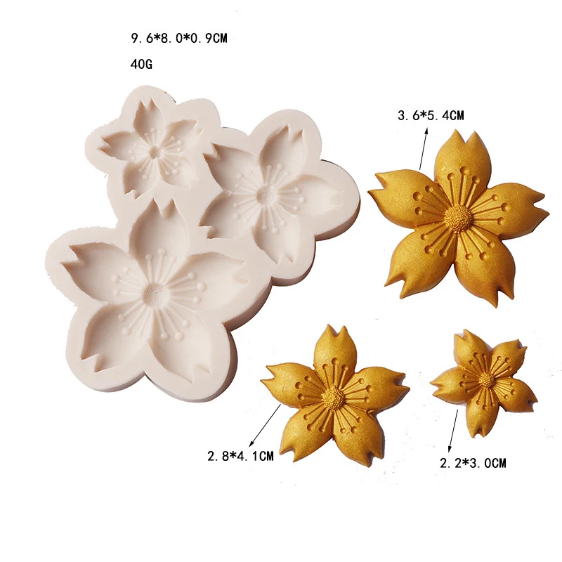 Sakura  Flower Cake Decorating Tool Baking Mold Fondant Silicone Mold