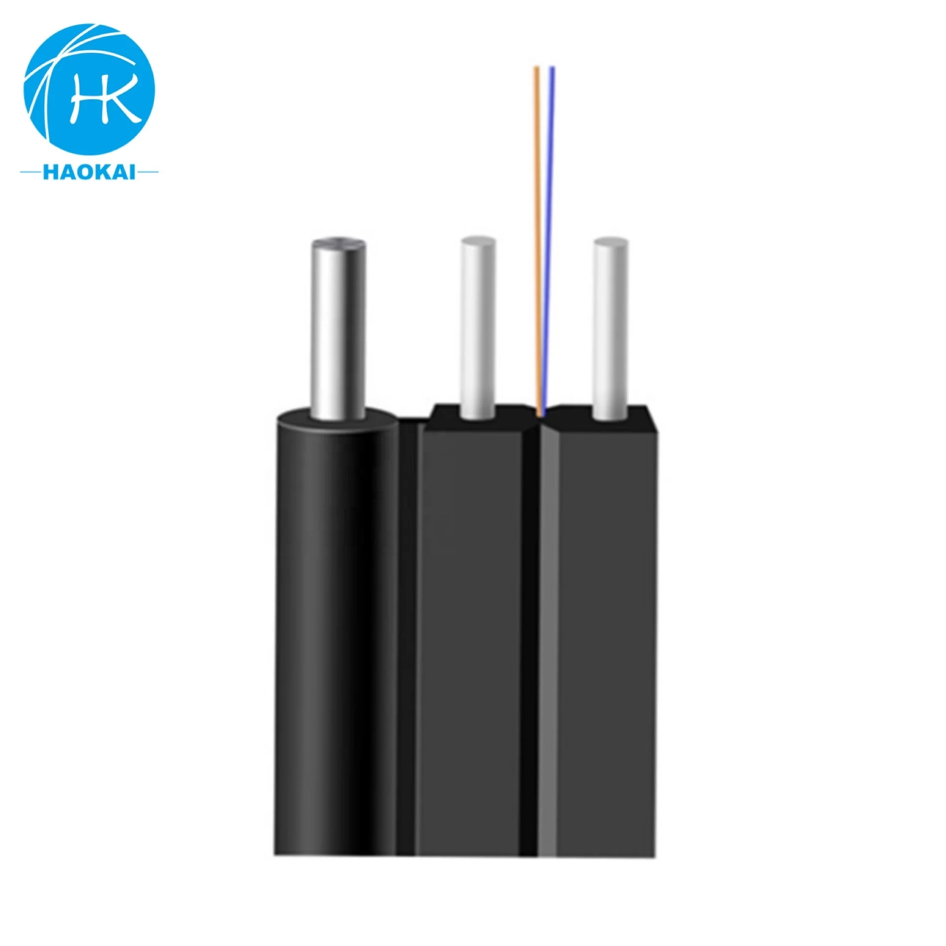 Outdoor GJYXCH 1 2 4 Core SM FTTH Drop Cable G657A Self-supporting LSZH Fiber Drop Cable