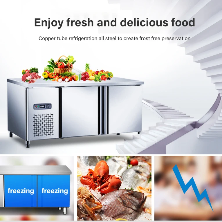 
Commercial freeze-flat cold preservation horizontal refrigerator large capacity refrigerator water bar milk tea shop 