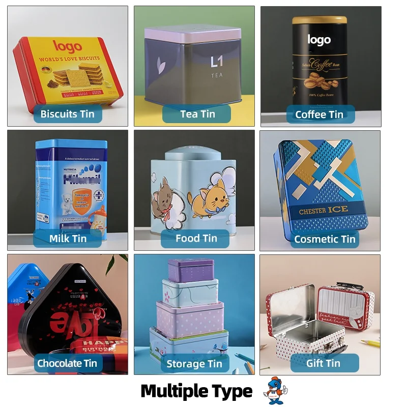 New Arrival Black Matt Tea Tin Box Food Grade Stackable Paper Tea Tins,Tea Gift Box With Tin 9 Unit In Box Manufacturer In China