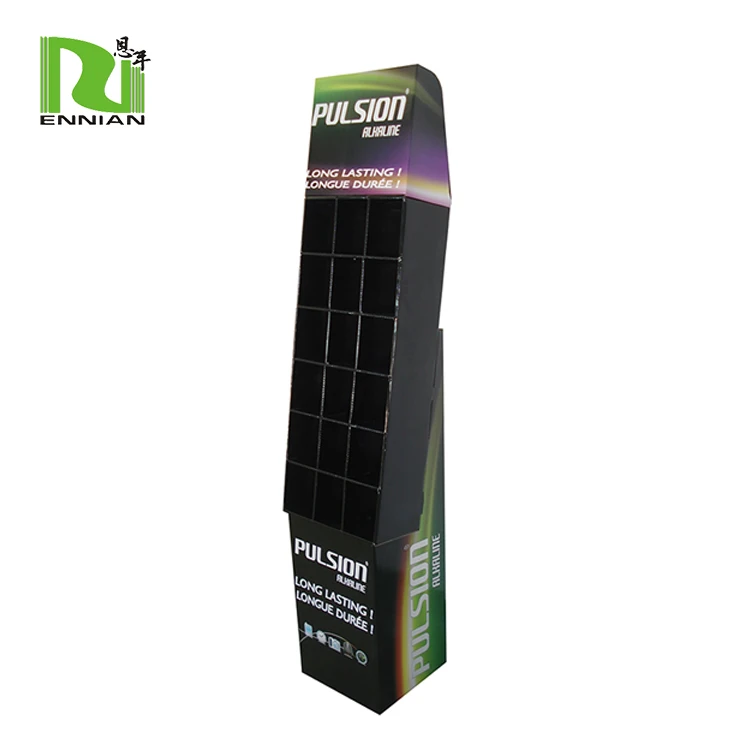 Cheap price cardboard plastic coffee cup display case floor display stand