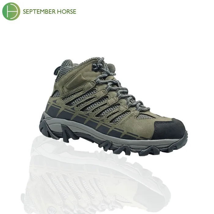  Мужские походные туфли Olive из нубука для улицы дышащие и