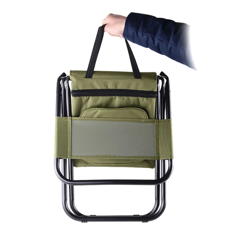 Camping Fishing Stool Cheap Leisure Beach Chair Outdoor Portable Collapsible Seat Comfortable Backpack Folding Cooler Bag Chair