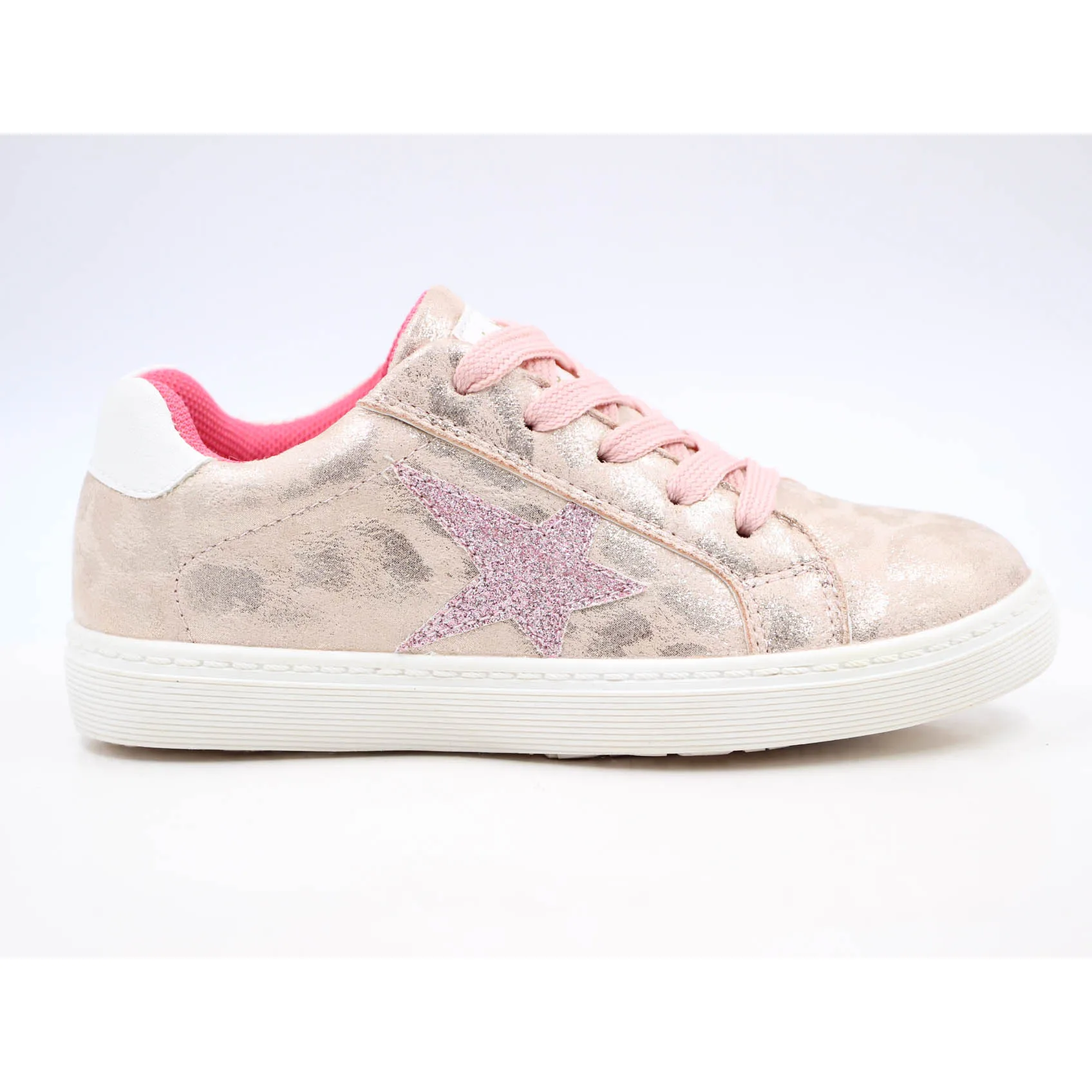 
Special PU material with glitter star lace-up shoes for girls sneakers fashion zapato 