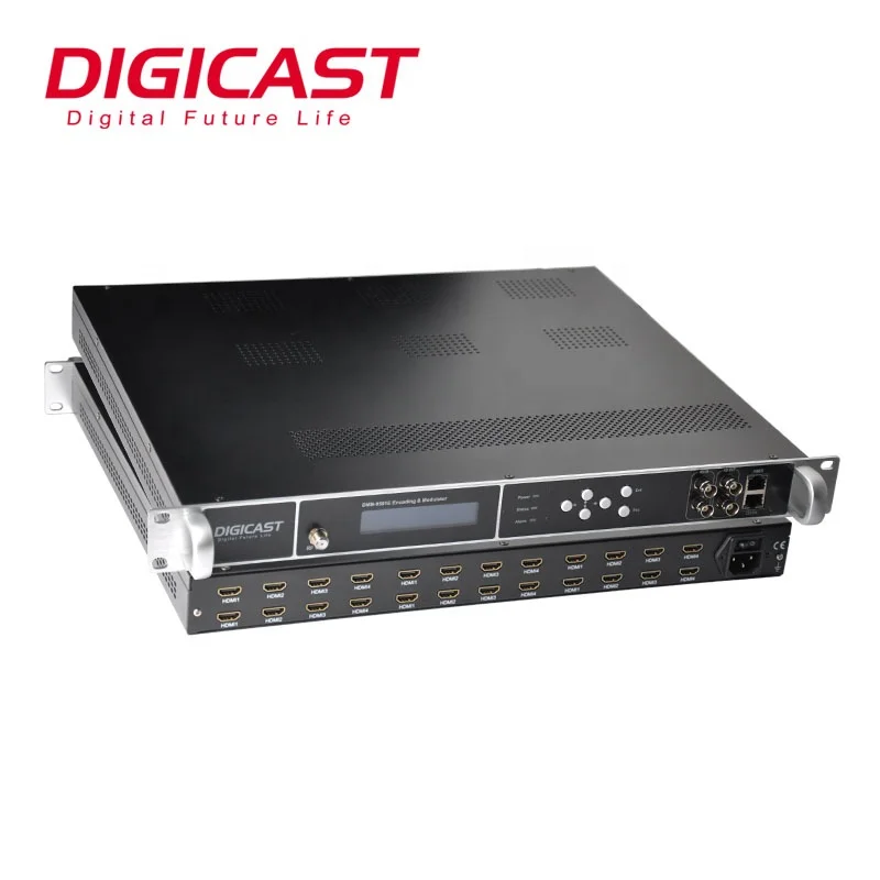 DIGICAST Hotel TV Solution 12 16 20 24 Channel H264 HD Digital TV RF Encoder Modulator
