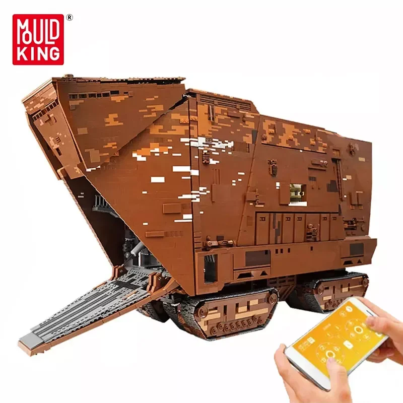 Радиоуправляемая песчаная гусеничная Модель Mold King 21009 с дистанционным управлением 2,4G/App, радиоуправляемая песчаная гусеничная машина, гусеничная машина с полным интерьером