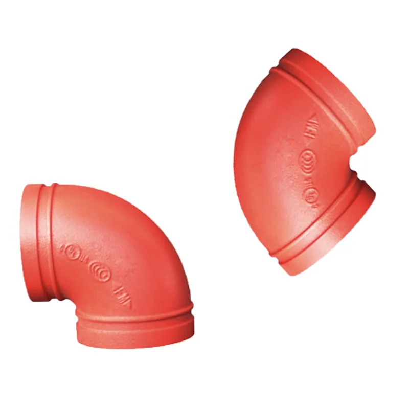 Fire fighting ductile iron pipe fitting 90 Degree Grooved Elbow