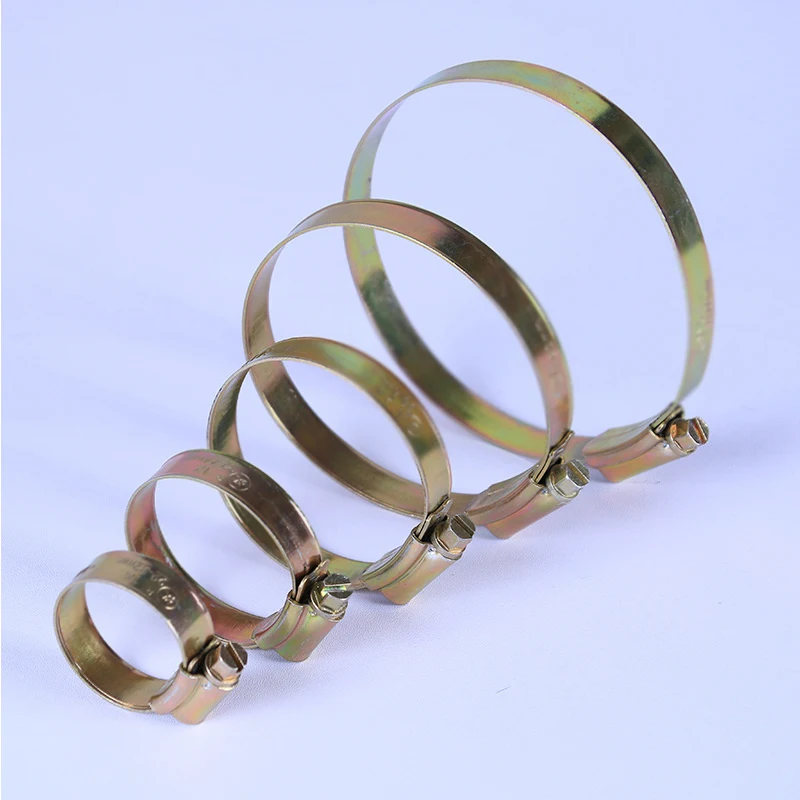 HC-18 Customizable British Style Galvanized Steel Hose Clamp Custom Screw with OEM Support