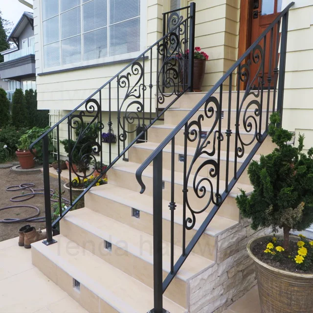 outside wrought iron fence for stair