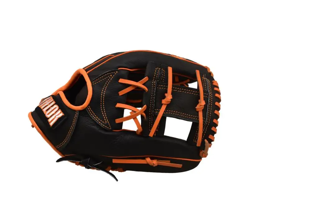 Hot Sales Competitive Price 11.5inch Black/Orange Color Pigskin Baseball Softball Infielding Gloves