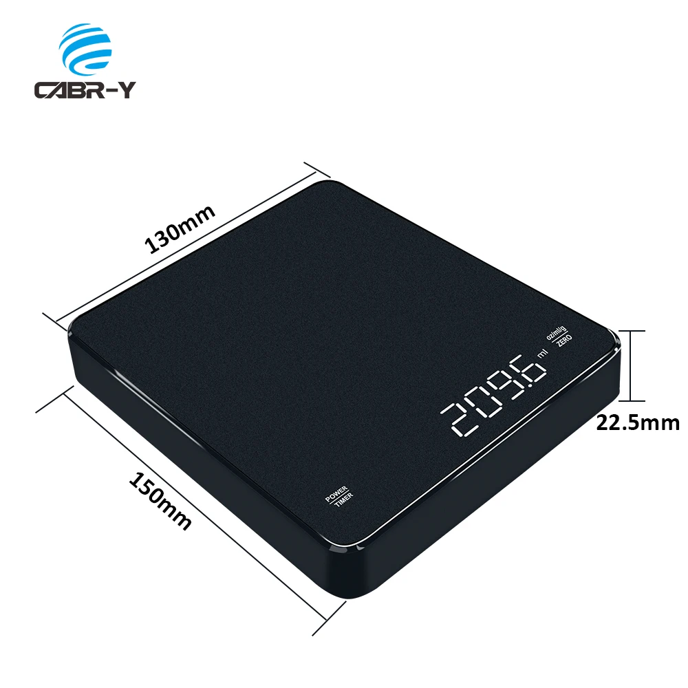 2021 new hand brewed coffee electronic scale with 0.1g accuracy and timing function American espresso coffee beans USB charging
